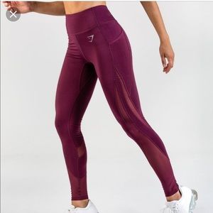 Gymshark Sleek Sculpture Leggings 2.0 - Dark Ruby